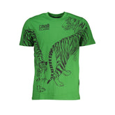 Cavalli Class Green Cotton T-Shirt -   -  Cavalli Class.